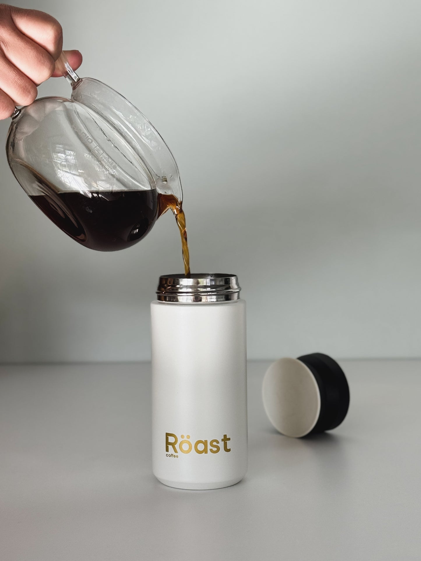 Logózott Rozsdamentes Acél Termosz - 350 ml